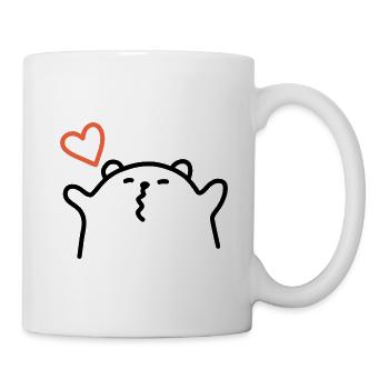 Kuschelbär Teddy Bär Liebe Herz Umarmung - Tasse - Weiß - Rechts