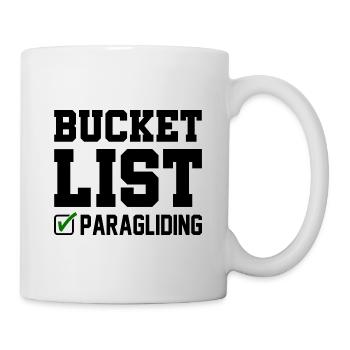 Bucket List Paragliding Parachute Paraglider Skydi - Tasse - Weiß - Rechts