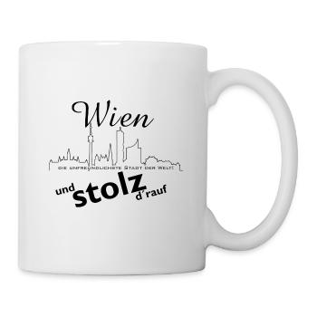 Wien ist die unfreundlichste Stadt der Welt - Tasse - Weiß - Rechts