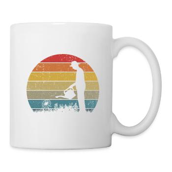 Retro Graphic Gardener Horticulturist Gardening La - Tasse - Weiß - Rechts