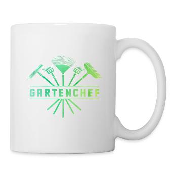 Gartenchef Gärtnerei Gärtner Garten Rasenmäher Gär - Tasse - Weiß - Rechts