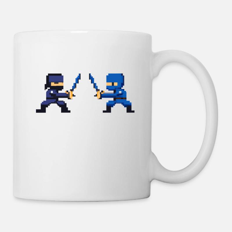 PixelArt, Ninja Fight - Mug - white