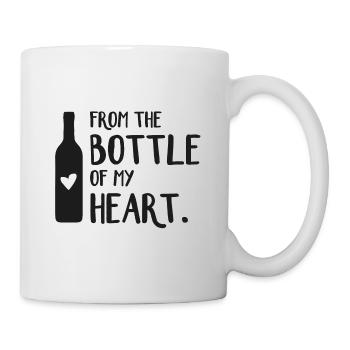 De la bouteille de mon cœur - Mug blanc - blanc - Droite