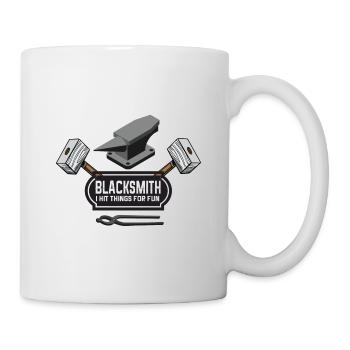 Lustiger Schmied Spruch & Schmieden - Tasse - Weiß - Rechts