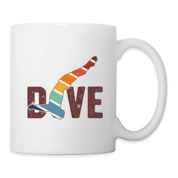 Retro Graphic Cliff Diver Cliff Diving Tombstoning - Mug - white - Right