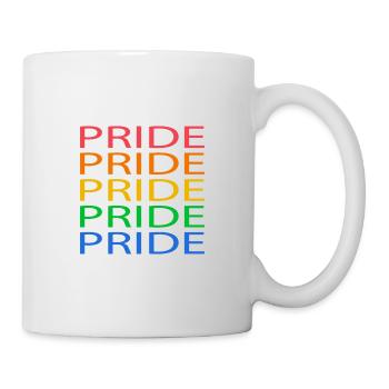Pride In Colorful LGBT 5 fois pour T-Shirt -Shirt - Mug blanc - blanc - Droite
