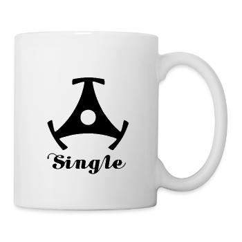 Single Retro Design für Schallplattenfans und DJs - Tasse - Weiß - Rechts