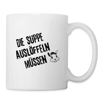 Suppenlöffel-Verantwortung Designs | Redewendung - Tasse - Weiß - Rechts