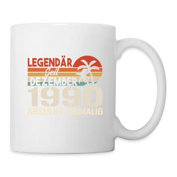 Legendär Seit Dezember 1990 Absolut Einmalig 1990 - Tasse - Weiß - Rechts
