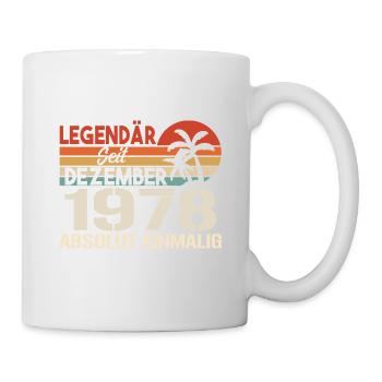 Legendär Seit Dezember 1978 Absolut Einmalig 1978 - Tasse - Weiß - Rechts