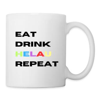Drink | Helau | Fasching | Lustig | Karneval - Tasse - Weiß - Rechts