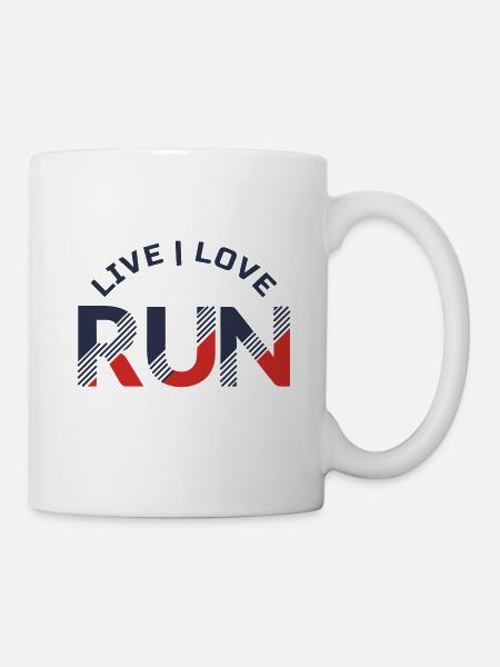 Live, love, run - Mug - white