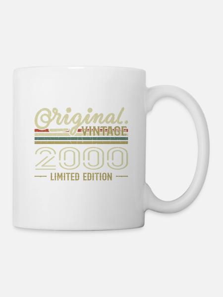 2000 Retro Jubiläum 2000 Original 2000 Jahrgang - Tasse - Weiß