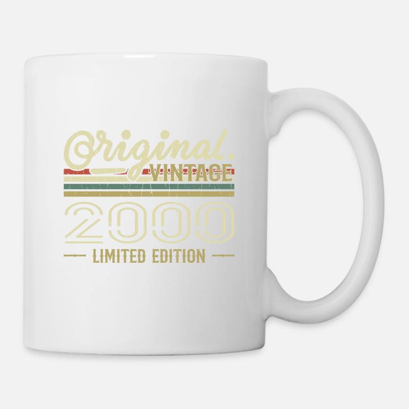 2000 Retro Jubiläum 2000 Original 2000 Jahrgang - Tasse - Weiß
