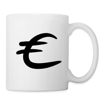Eurozeichen / € Euro Symbol. Gekritzel Zeichnung. - Tasse - Weiß - Rechts