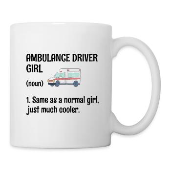 Ambulancier Chauffeur Fille Identique À Une Fille Normale EMS Pa - Mug blanc - blanc - Droite
