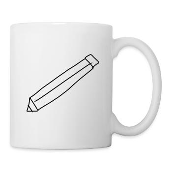 Stift Symbol zeichnen - Tasse - Weiß - Rechts