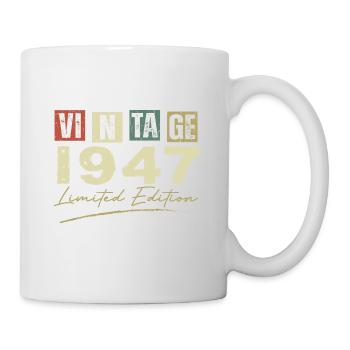 Vintage 1947 Original 1947 Anniversary Gift - Mug - white - Right