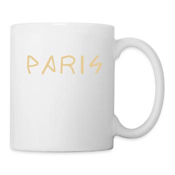 Paris Schriftzug Geschenk Geschenkidee - Tasse - Weiß - Rechts