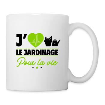J'aime le jardinage – une passion pour la vie ! - Mug blanc - blanc - Droite