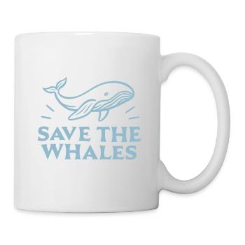 Save the whales marine animals - Mug - white - Right