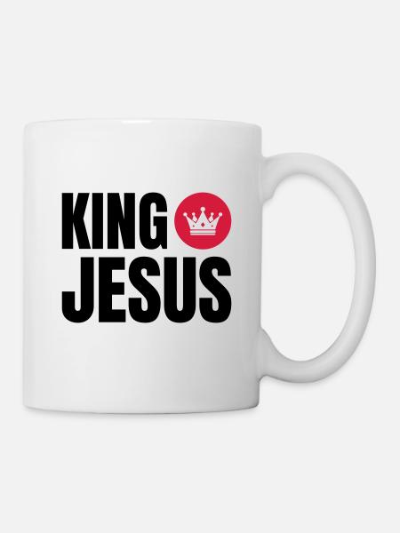 Roi Jésus - Foi et déclaration pour les chrétiens 👑 - Mug blanc - blanc