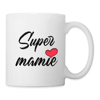 Super mamie. Mug super mamie - Mug blanc - blanc - Droite