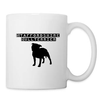 Staffordshire Bullterrier - Tasse - Weiß - Rechts