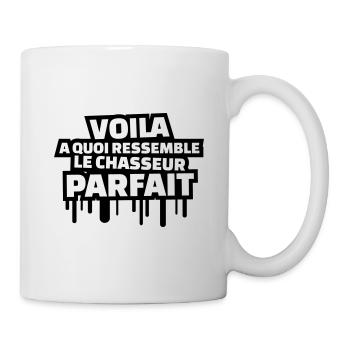 Voilà à quoi ressemble le chasseur parfait - Mug blanc - blanc - Droite