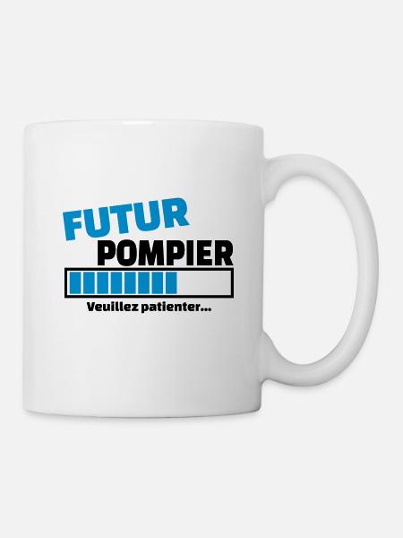 futur pompier - Mug blanc - blanc