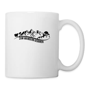 Zum wandern geboren - Tasse - Weiß - Rechts