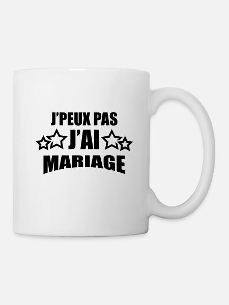 j'peux pas j'ai mariage - Mug blanc - blanc