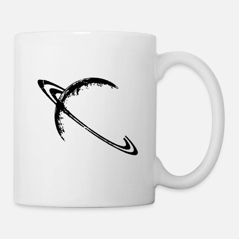 Saturne et ses anneaux - Mug blanc - blanc