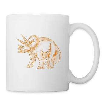 Triceratops - Tasse - Weiß - Rechts