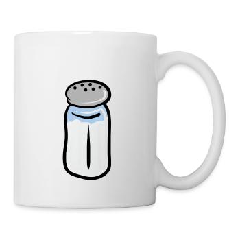 Salzstreuer / salt shaker - Tasse - Weiß - Rechts