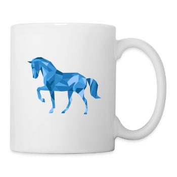 Polygone de cheval - Mug blanc - blanc - Droite