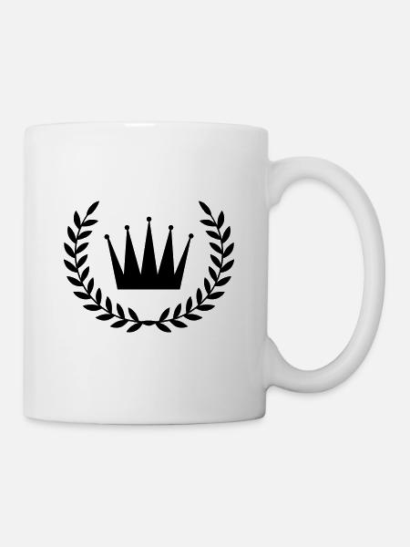 krone kranz laurel - Tasse - Weiß