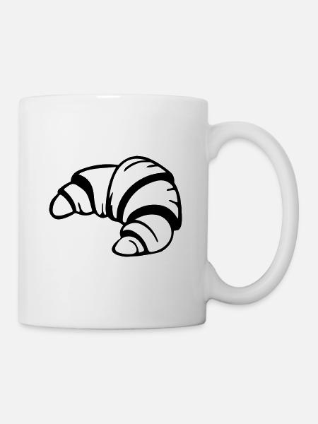 croissant icon essen symbol - Tasse - Weiß