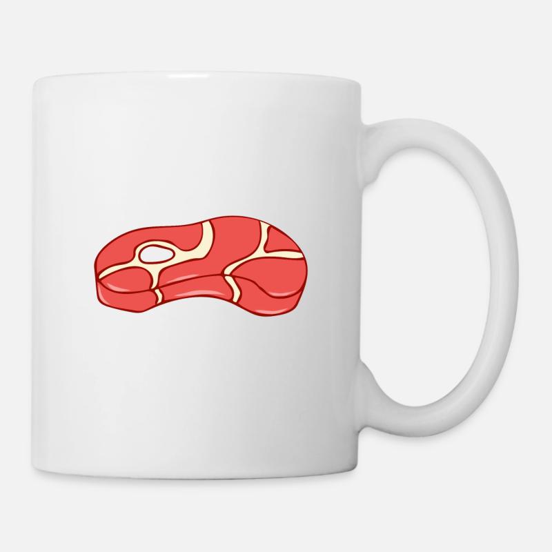 Fleisch - Tasse - Weiß