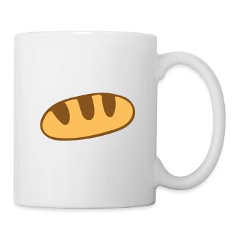 Brot - Tasse - Weiß - Rechts
