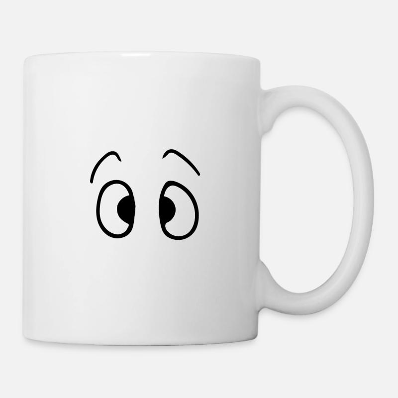 Yeux - strabisme - drôle - Mug blanc - blanc