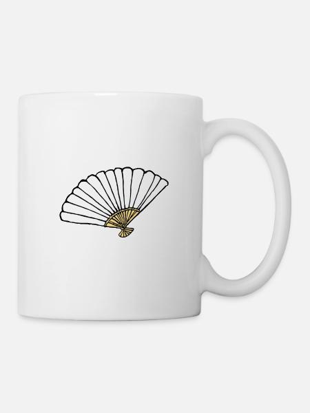 Fächer - Tasse - Weiß