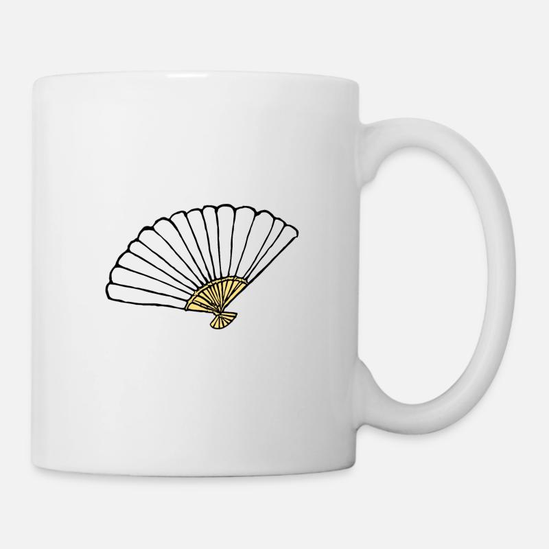 Fächer - Tasse - Weiß