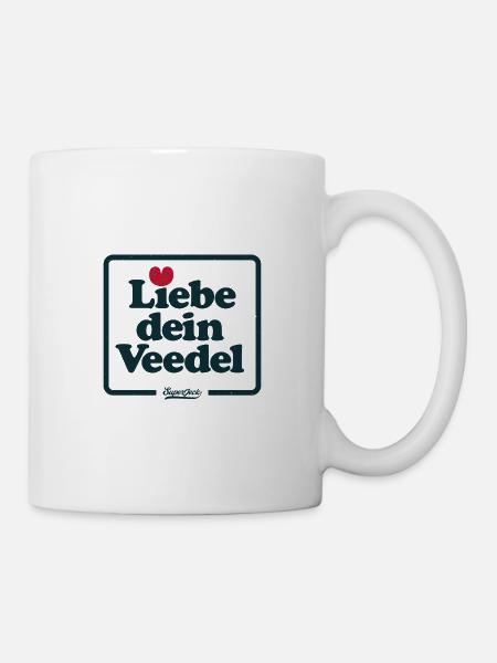 Liebe dein Veedel Köln Geschenkidee für Kölner - Tasse - Weiß