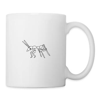 Ameise - Zeichnung - Tasse - Weiß - Rechts
