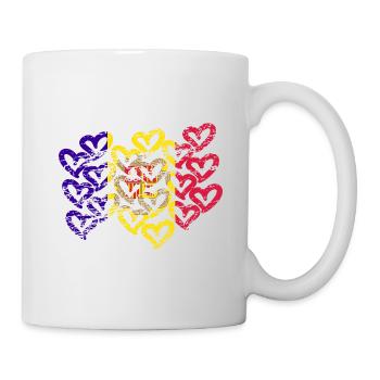 Andorra heart flag - Mug - white - Right