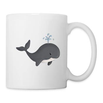 niedlicher Wal - Tasse - Weiß - Rechts