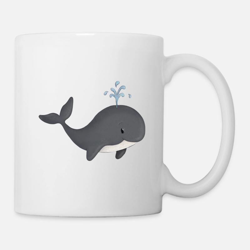 niedlicher Wal - Tasse - Weiß