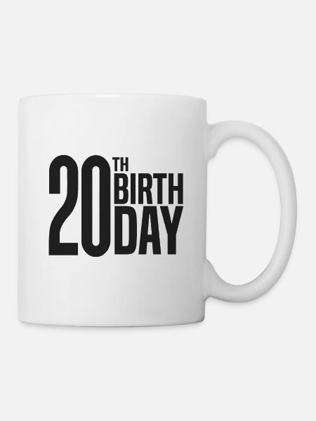 20. Geburtstag - Tasse - Weiß