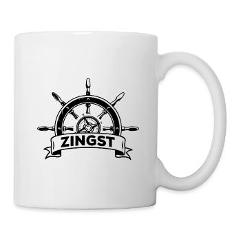 Baltic Sea Zingst Steering Wheel Ship Beach Sea Coast U - Mug - white - Right